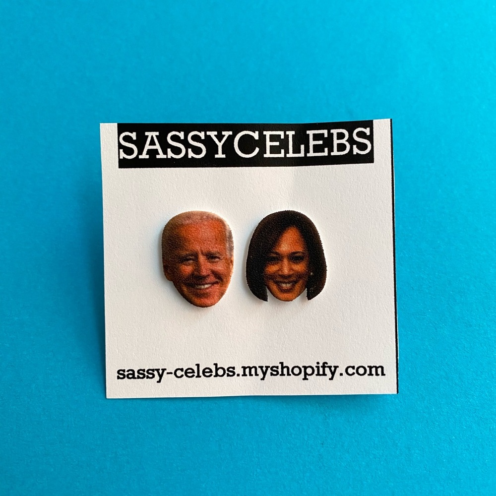 New Joe Biden and Kamala Harris stud earring set